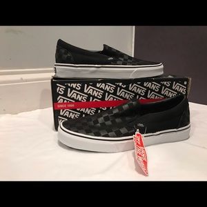 Vans Classic Slip-On (Checkerboard) Black/Black